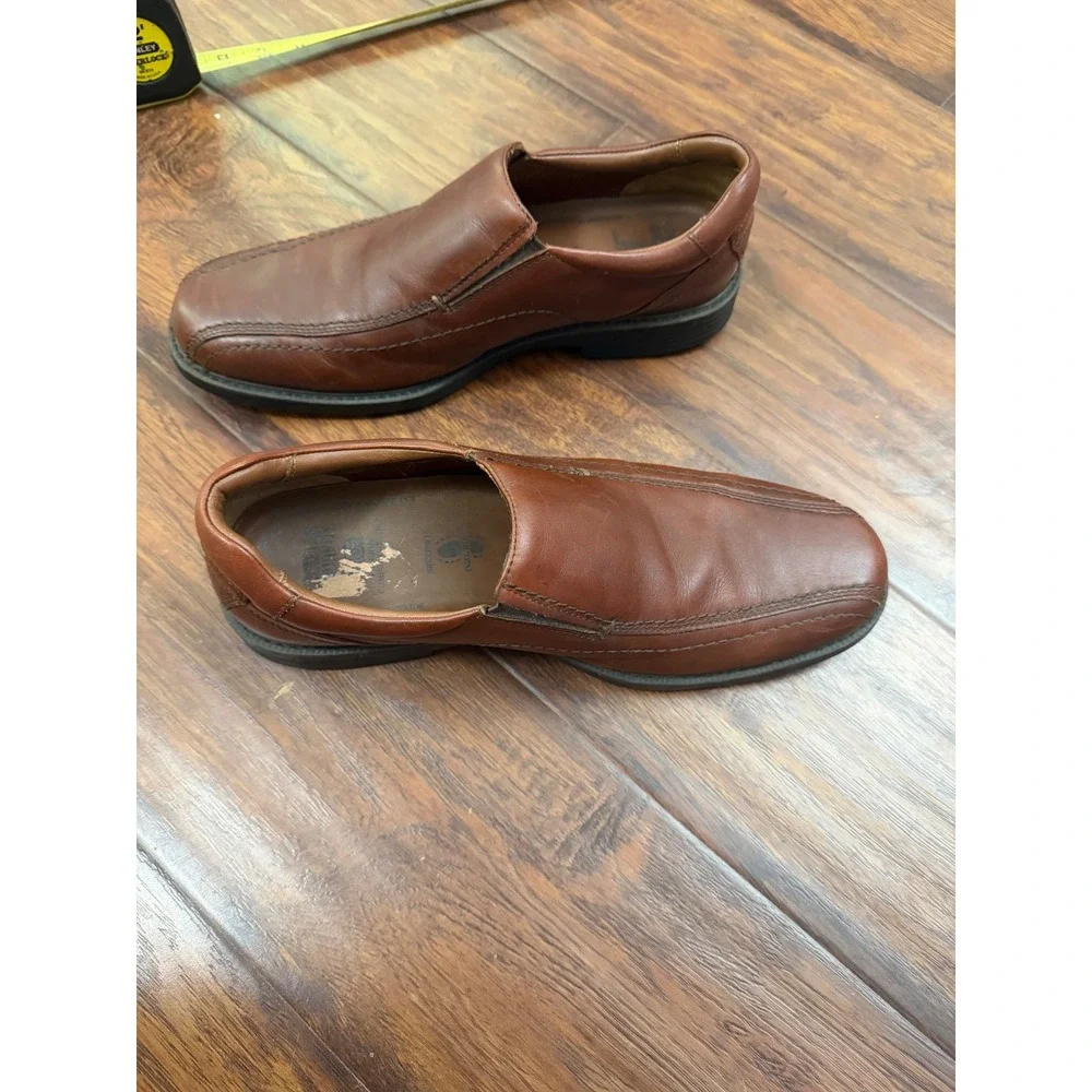 Johnston Murphy XC4 Mens 10M Brown Leather Slip On Loafers Waterproof Comfort